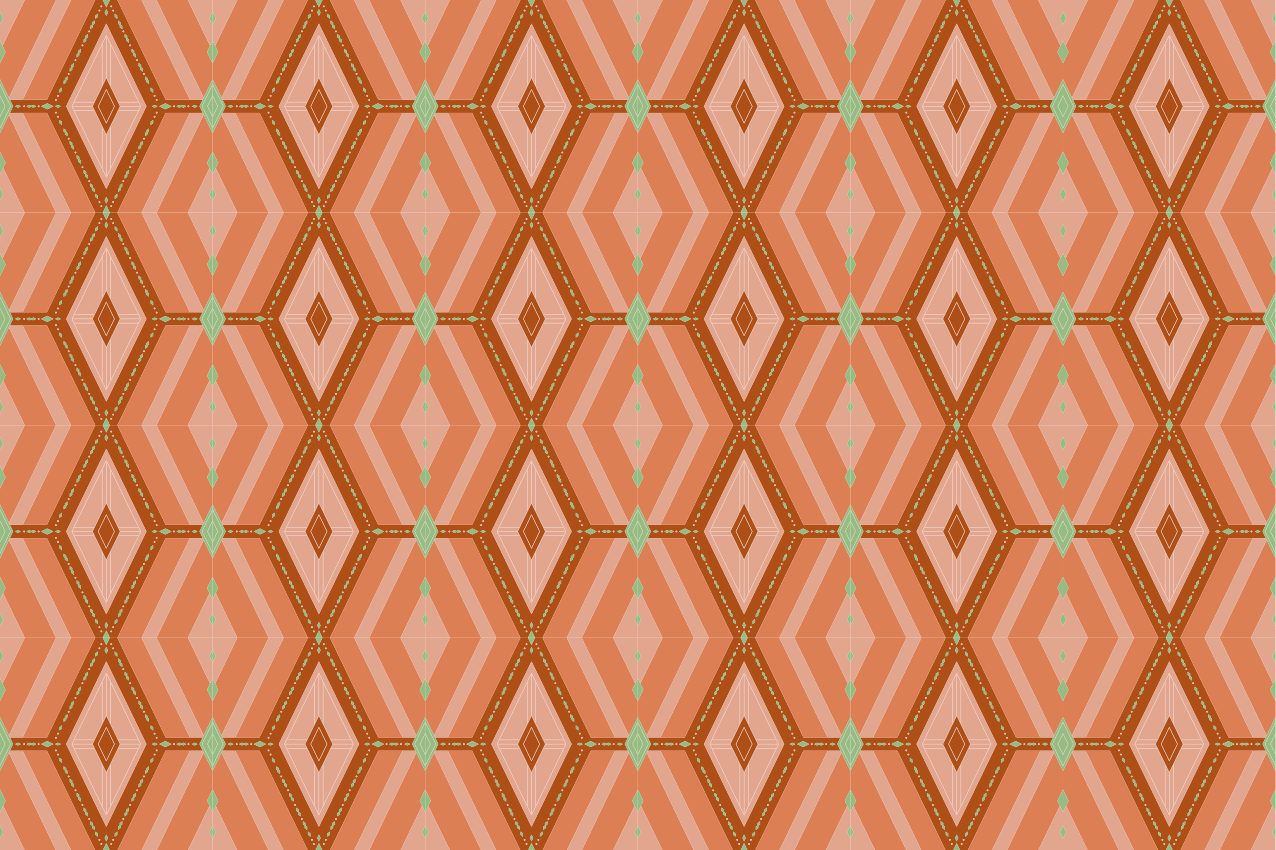 Placemat with geometric hexagonal design - TenStickers