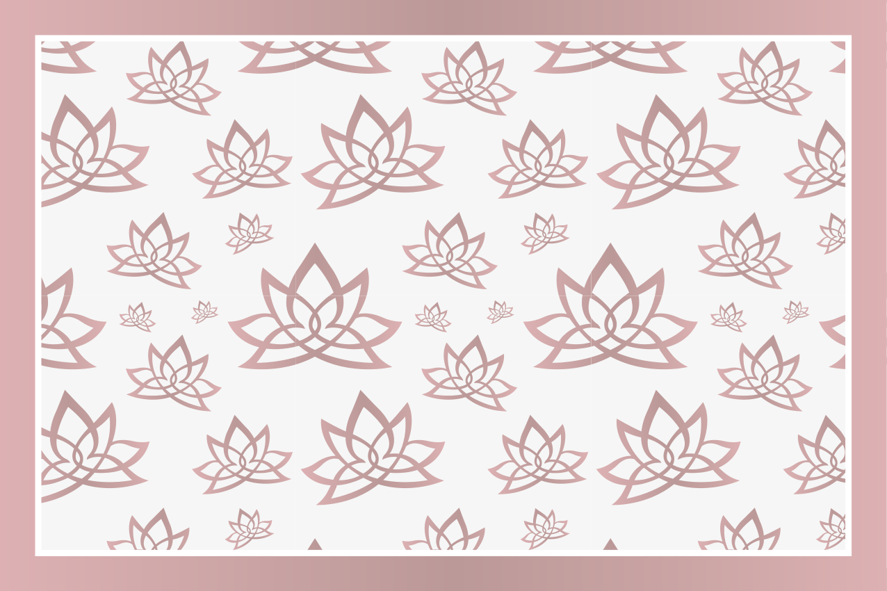 Elegant lotus pattern placemat - TenStickers