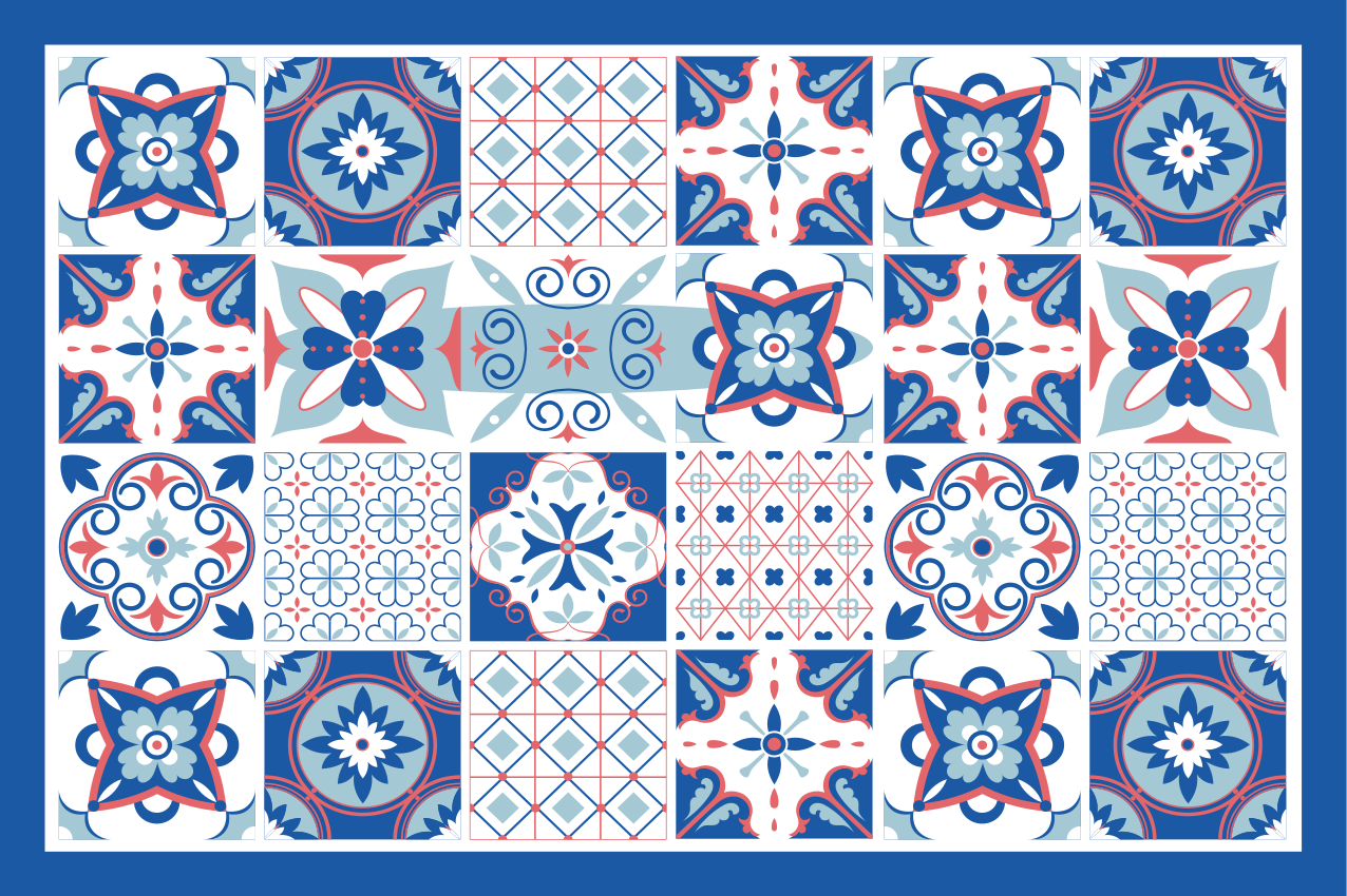 Placemat with detailed tile design - TenStickers