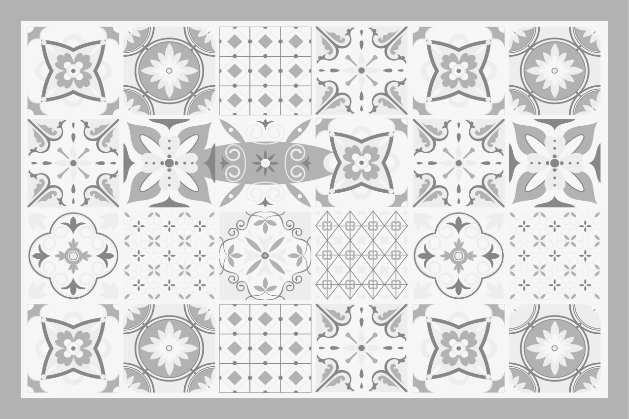Placemat elegant monochrome designs - TenStickers
