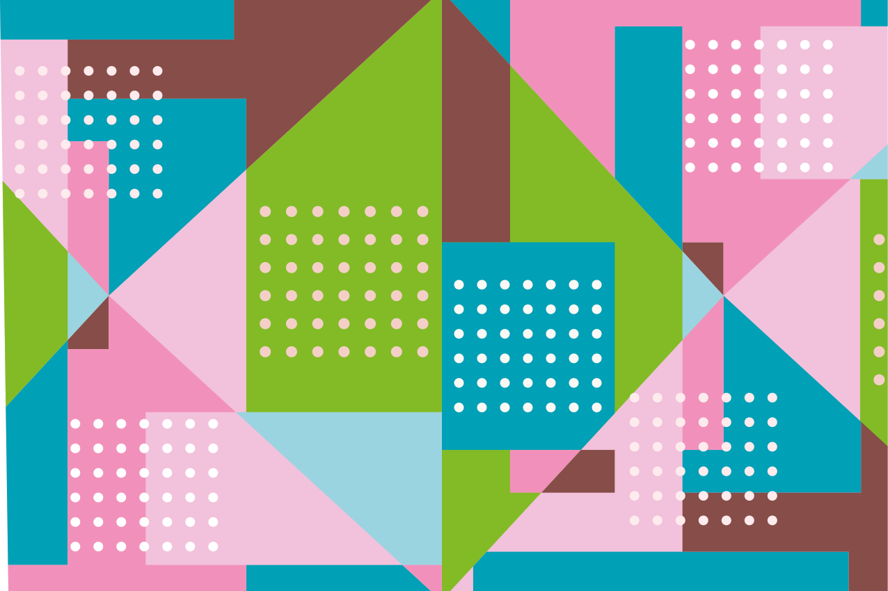 Modern placemat with lively geometric design - TenStickers