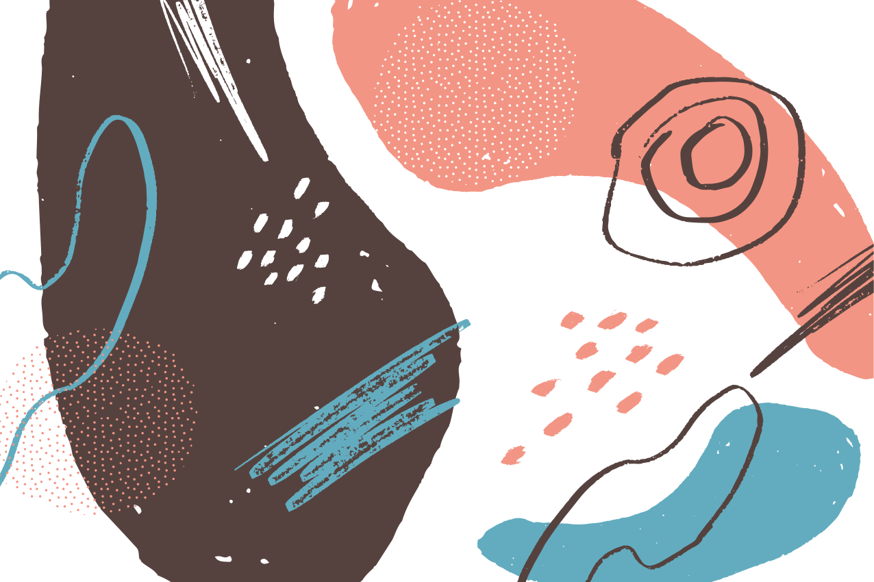 Modern placemat with vibrant abstract shapes - TenStickers