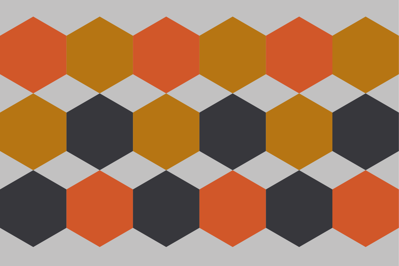 Modern placemat hexagon pattern design - TenStickers