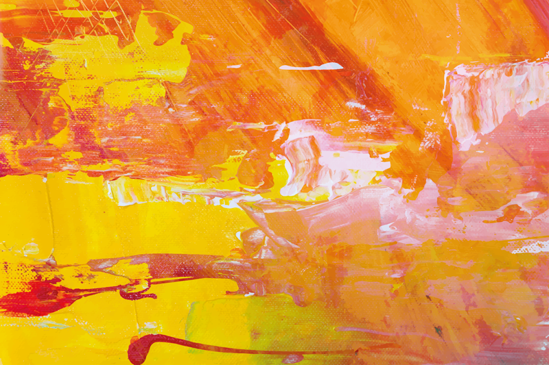 Orange abstract design restaurant placemats - TenStickers