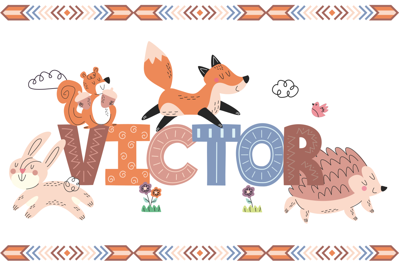 Children placemat animal friends together - TenStickers