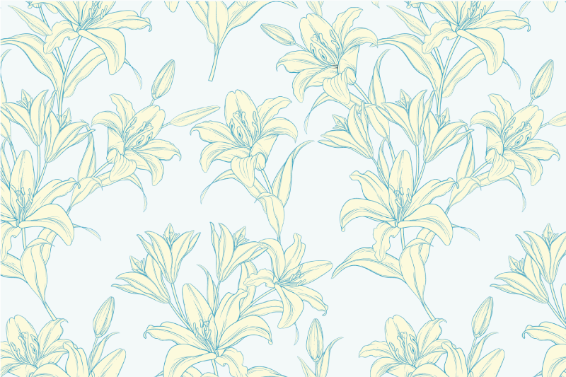 Placemat elegant botanical inspired design - TenStickers