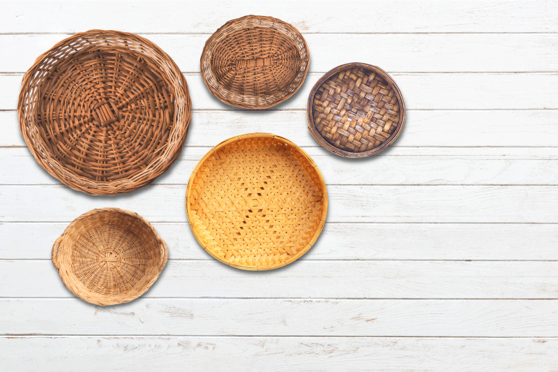 Original placemat woven basket set - TenStickers