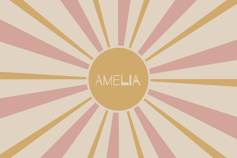 Personalizable placemat sunburst centerpiece - TenStickers