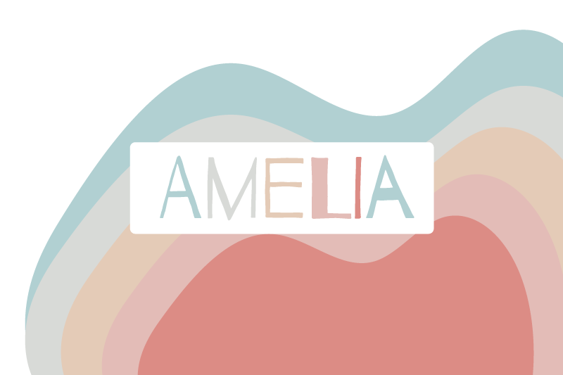 Personalizable placemat with vibrant name design - TenStickers