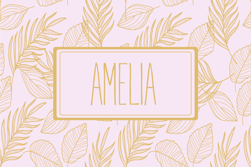 Personalizable placemat personalized leaf pattern - TenStickers