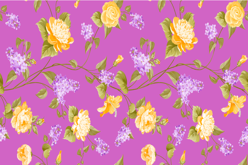 Original placemat floral design in bright colors - TenStickers