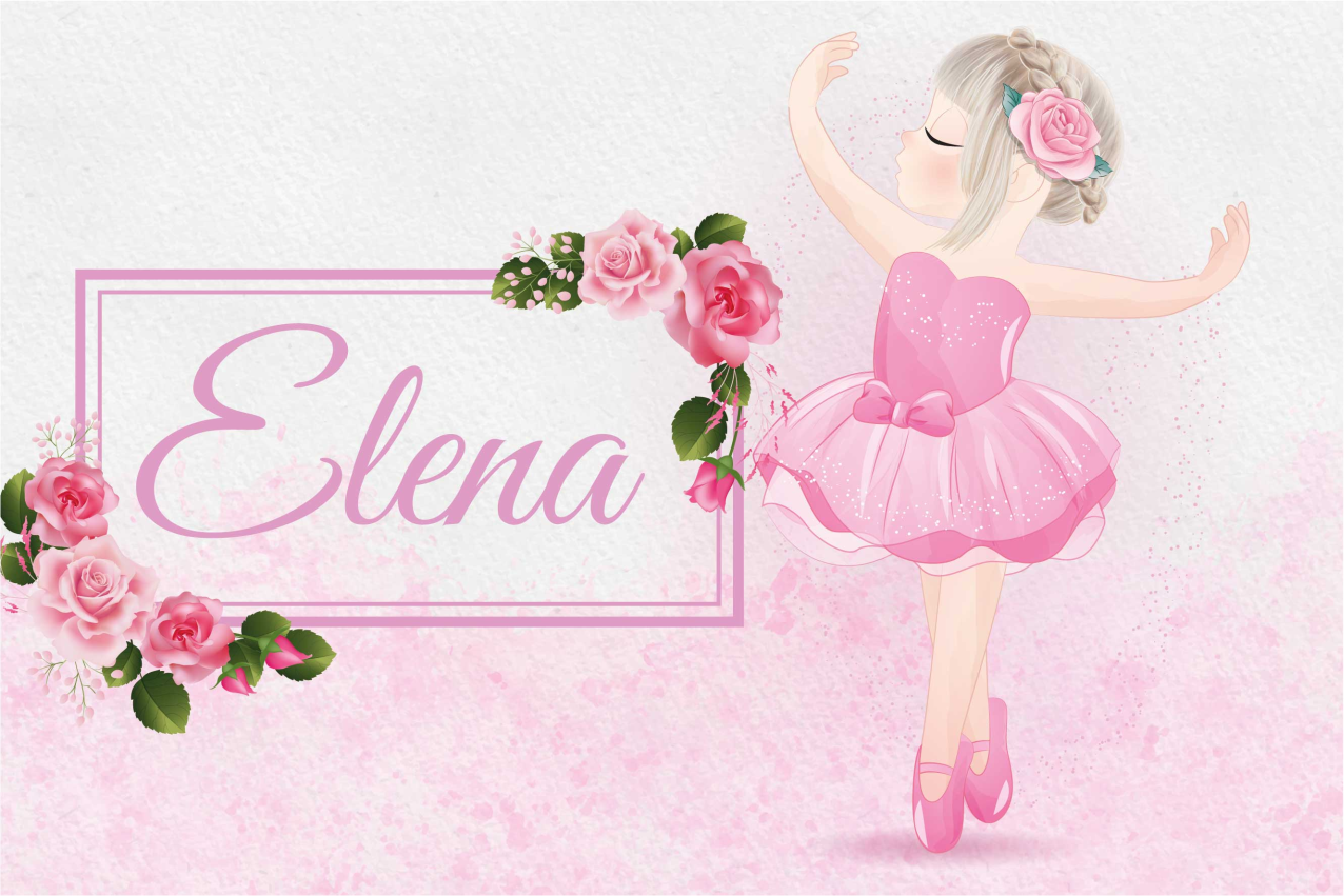 Ballet dancer Personalised placemats - TenStickers
