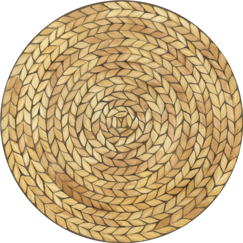 Circular wicker textured placemat - TenStickers