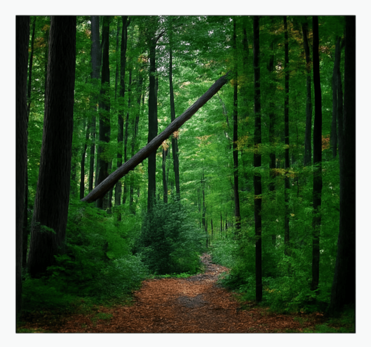 Green forest design jungle wall mural - TenStickers