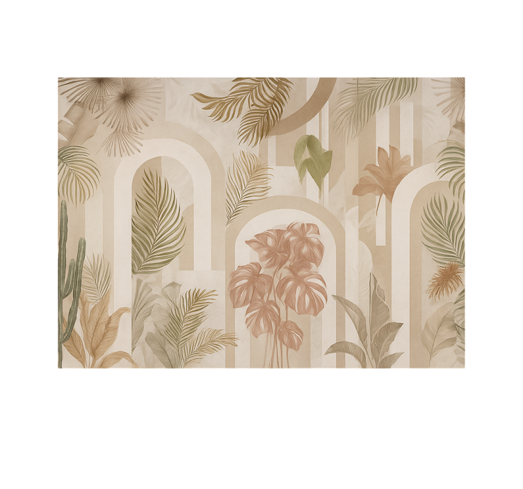 Jungle arches design mural for living room - TenStickers