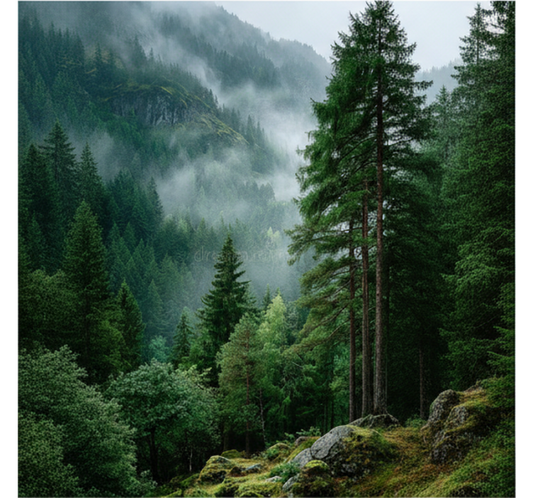 Forest wall mural the melancholic option - TenStickers