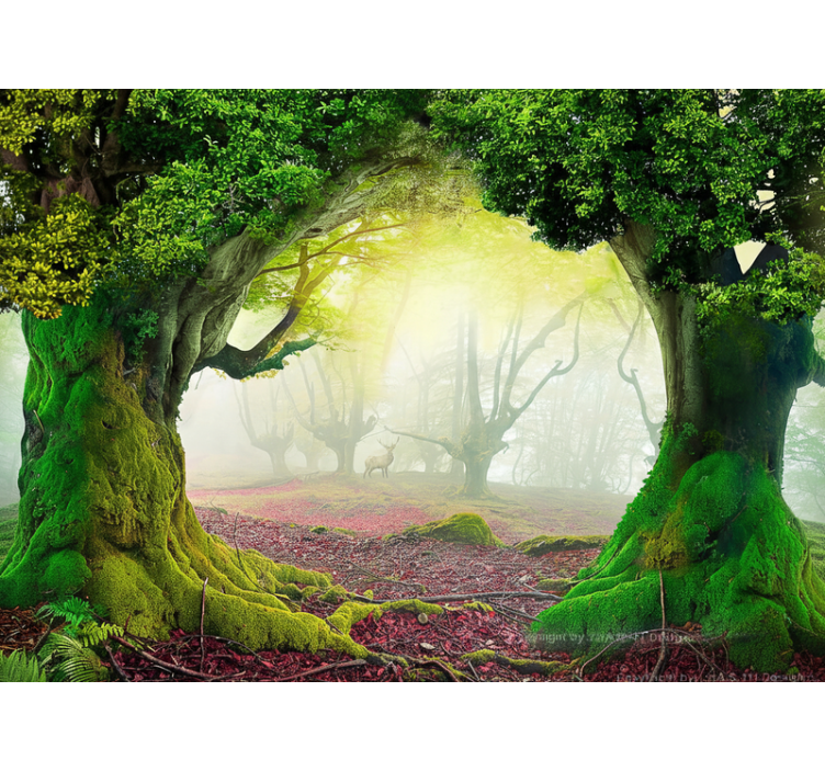 Nature wall mural eternal forest entrance - TenStickers