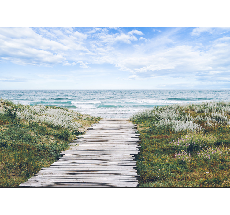 Holiday at the seaside landscape wall mural - TenStickers