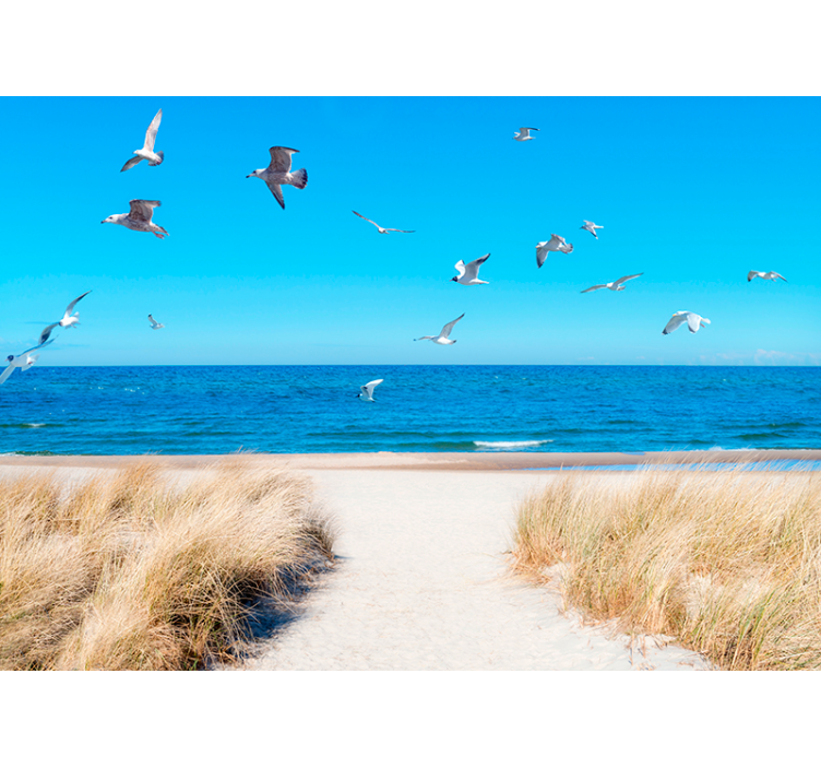 Beach Sunset Mural Wallpaper - TenStickers