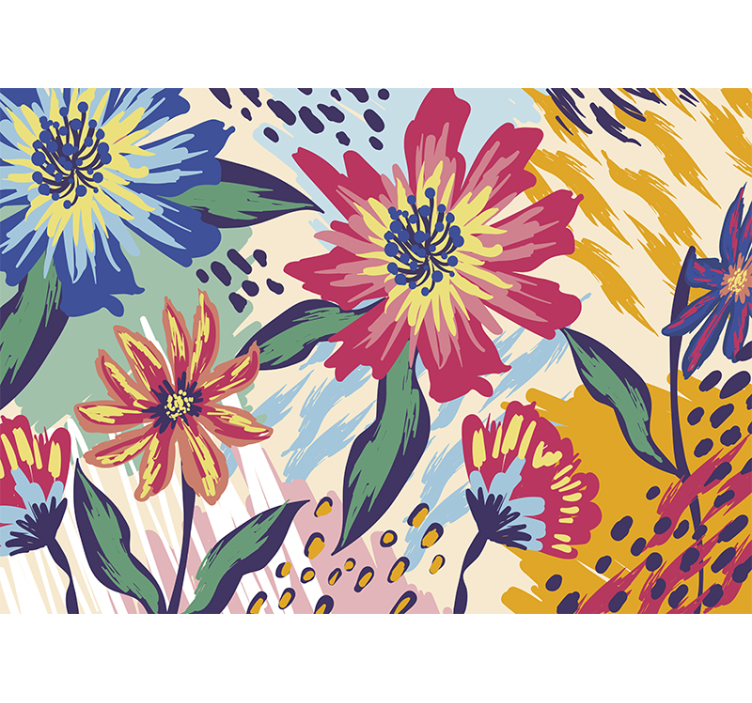 Van Gogh flowers Classic Art Wall Mural - TenStickers