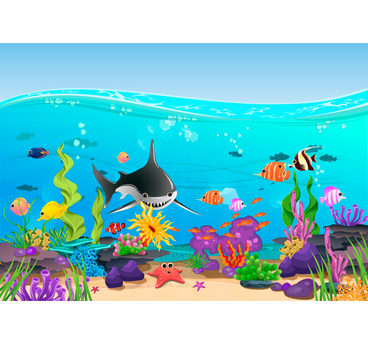 Underwater fish Kids Murals - TenStickers