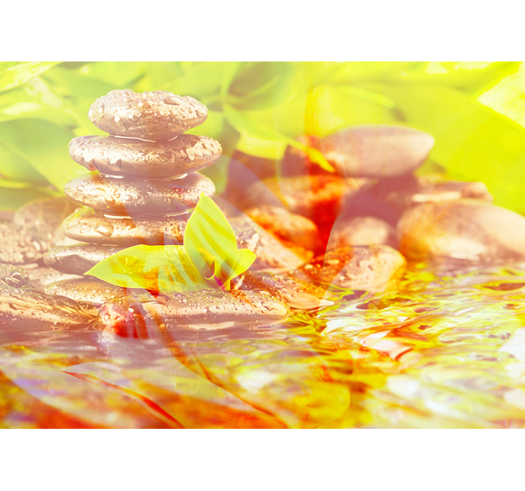 White Orchid zen mural wallpaper - TenStickers