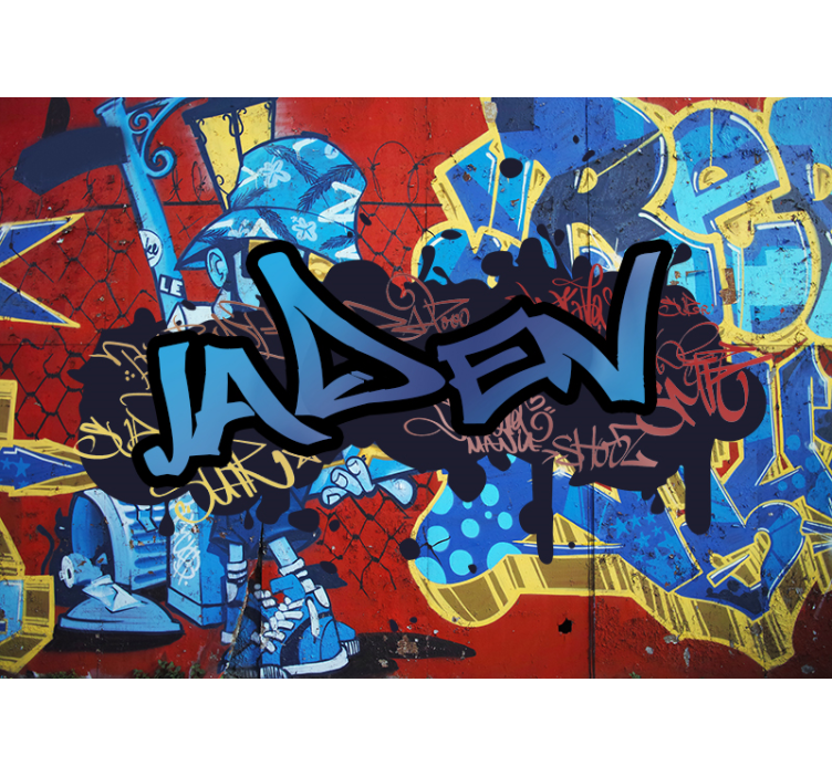 Graffiti customized name custom wall mural - TenStickers
