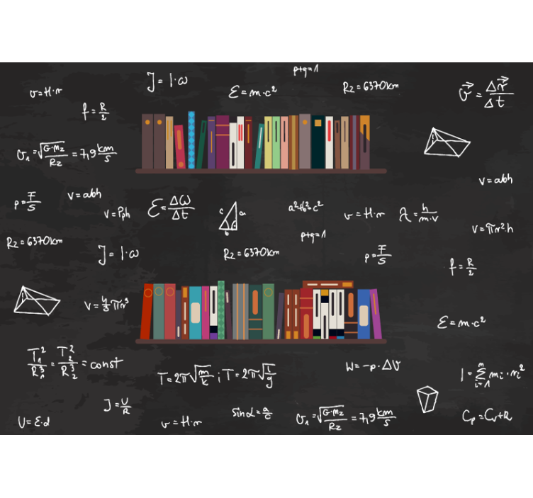 Mathematical Book Collection mural quote - TenStickers