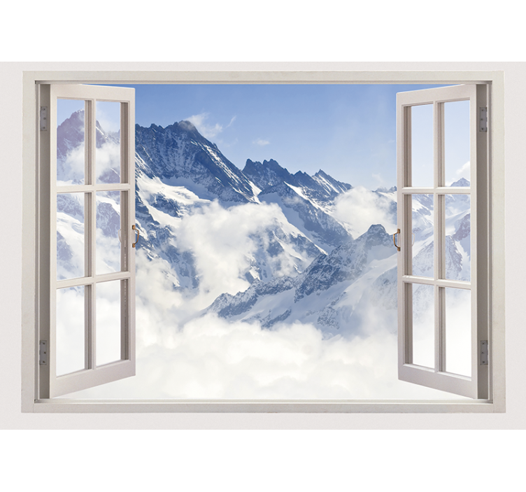 Mountain wall mural breathtaking mountain landscape - TenStickers