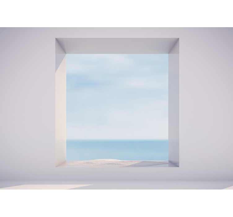 roof window sea view 3D Wall Mural - TenStickers