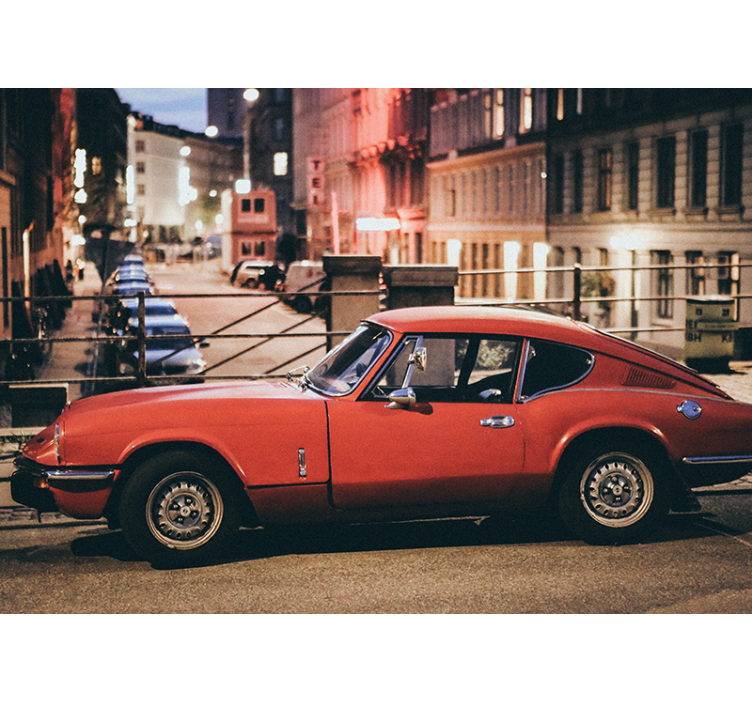 Timeless Crimson Automobile vehicle mural - TenStickers