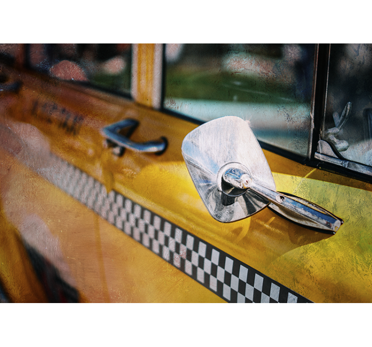 New york wall mural iconic yellow taxi design - TenStickers