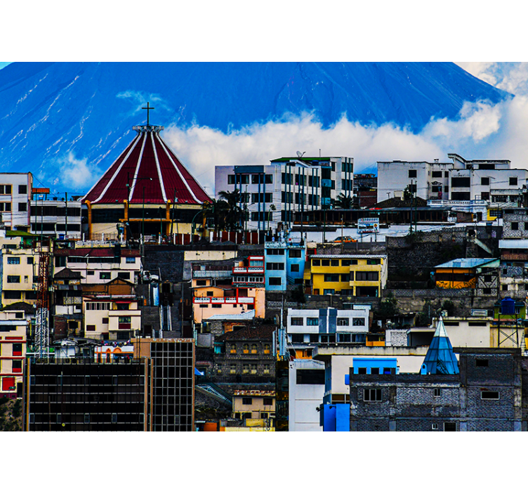 Colorful Ecuador houses wall mural - TenStickers