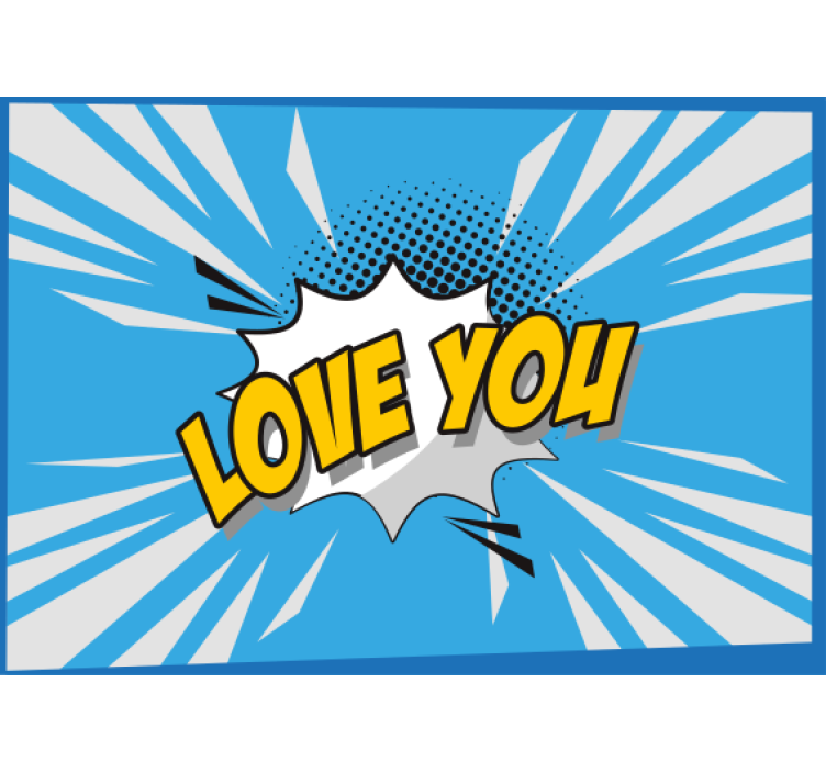 Affectionate You Message Burst love wall mural - TenStickers