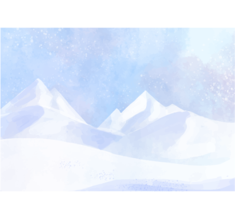 Frosty Mountain Summits mountain wall mural - TenStickers