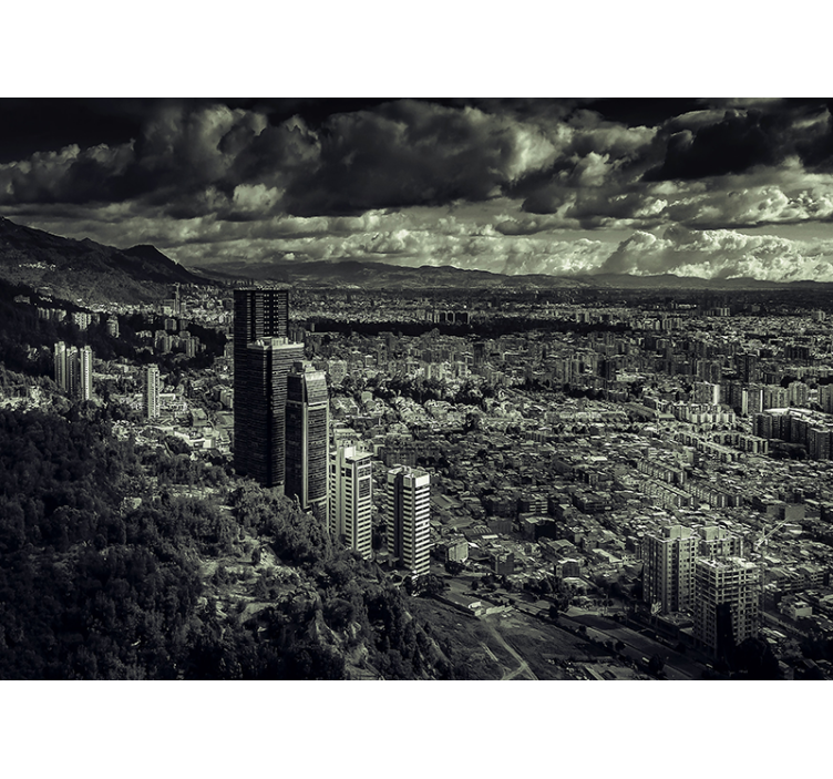 Mountain View Cityscape city wall mural - TenStickers