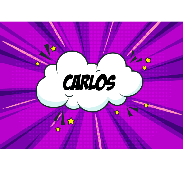 Comic Style Name mural quote - TenStickers