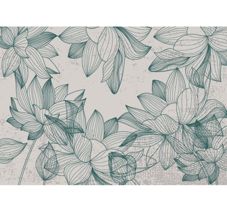 Elegant Floral Design magnolia wall mural - TenStickers