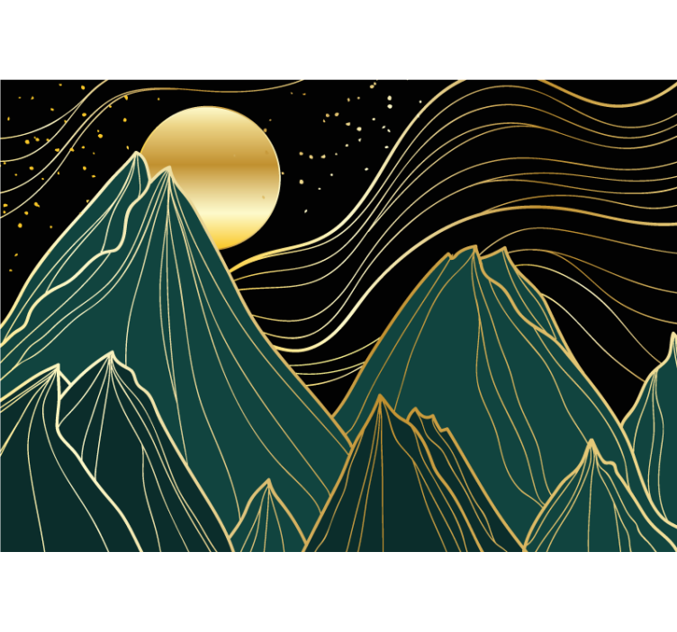 Abstract Mountain wall mural - TenStickers