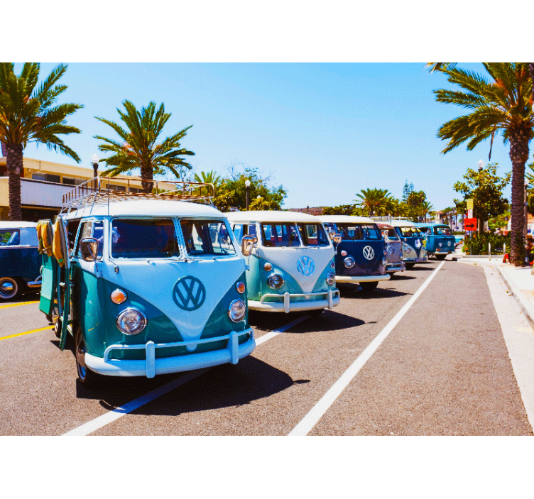 Vehicle mural classic volkswagen vans - TenStickers