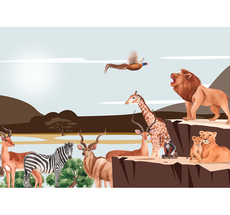 African jungle wall mural - TenStickers