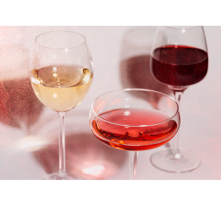 Music mural elegant wine glasses - TenStickers