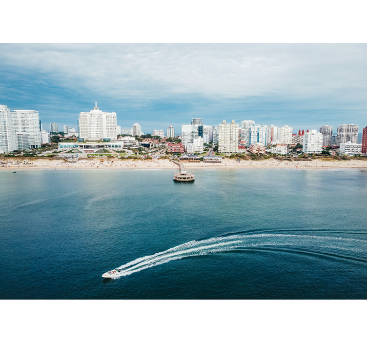 Seaside Urban Outlook city wall mural - TenStickers