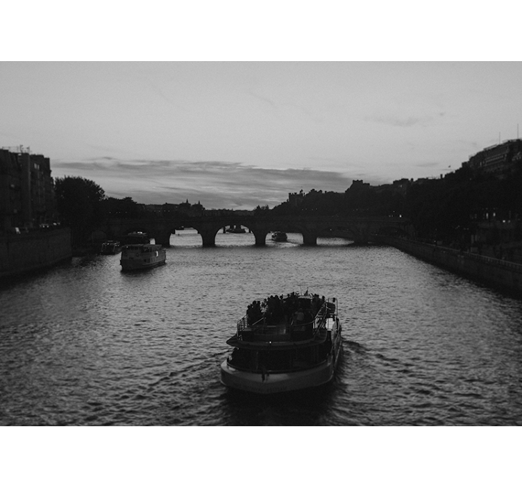 Paris River View city wall mural - TenStickers