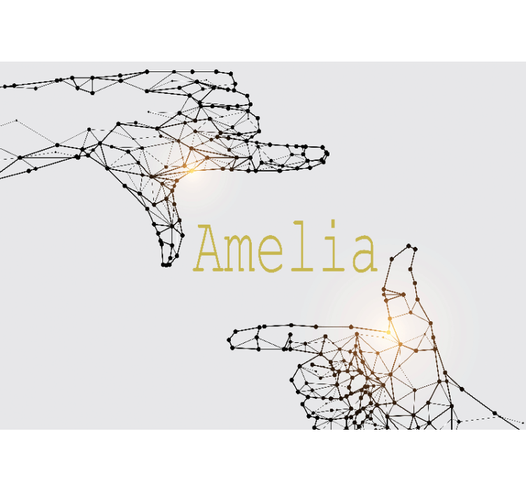 Geometric pattern finger Teenage Wall Murals - TenStickers