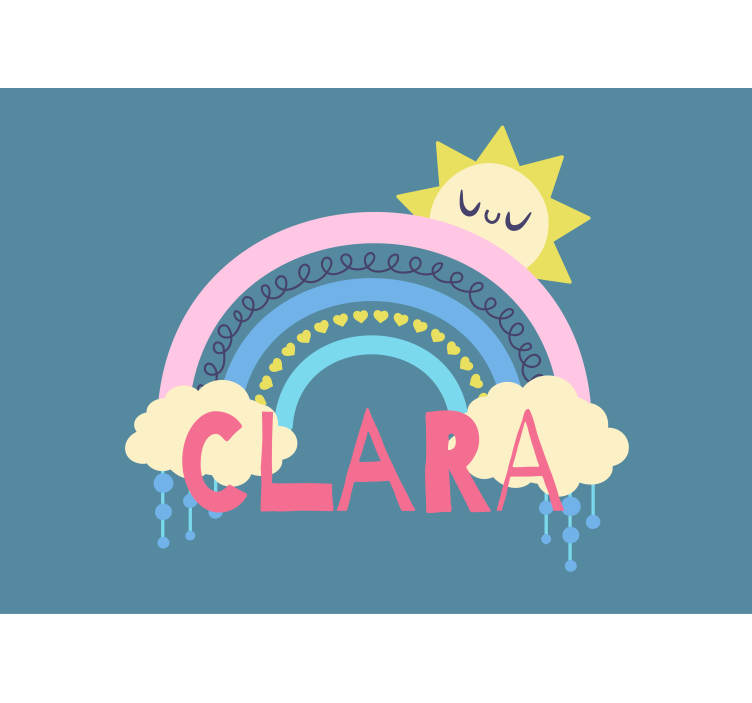 Children wall mural joyful rainbow design - TenStickers