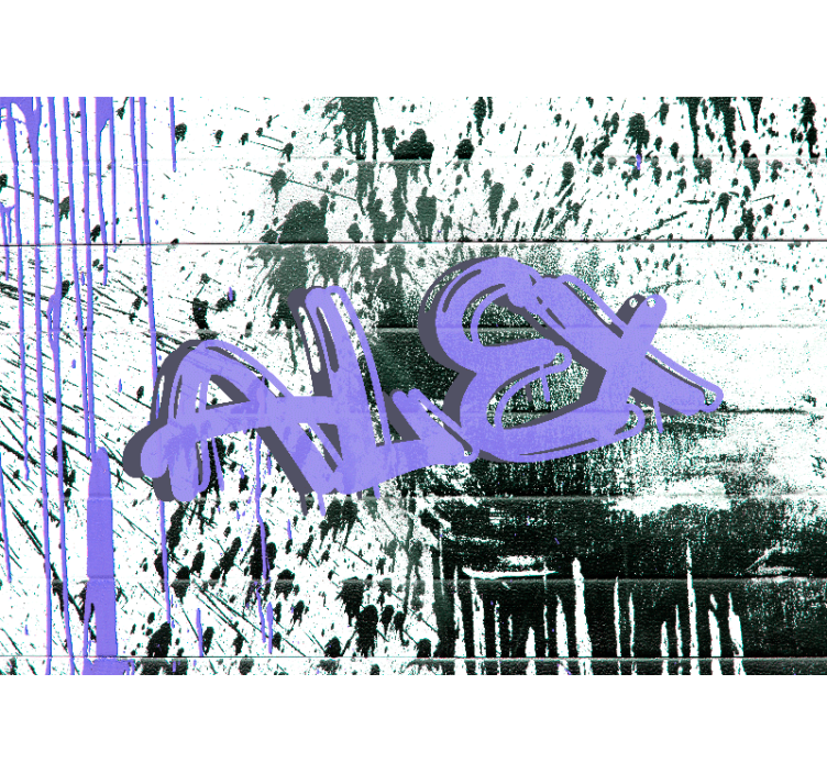 Purple graffiti wall Urban Art Wall Mural - TenStickers