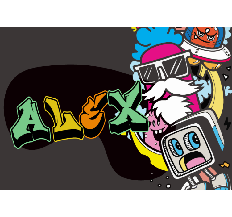 Graffiti wall mural colorful character artwork - TenStickers