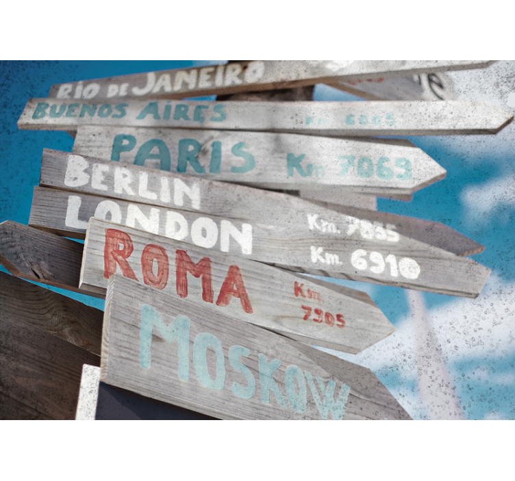 Worldwide Urban Guidance city wall mural - TenStickers