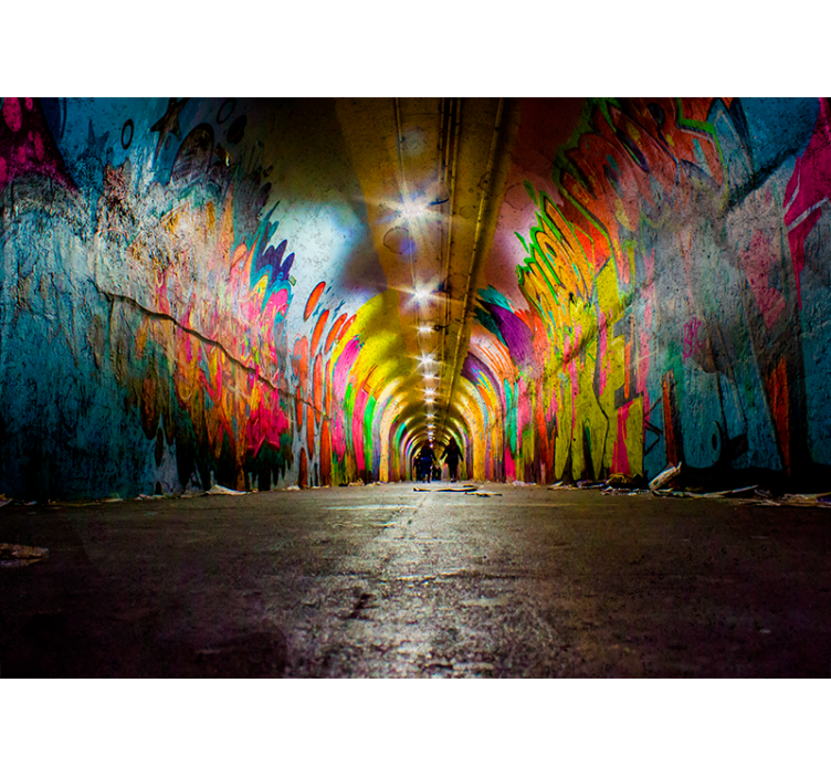 Tunnel Graffiti Urban Art Wall Mural - TenStickers